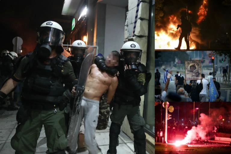 Σκάνδαλο! – «Φυγάδευσαν» στην Αθήνα τα ΜΑΤ, παρά την εντολή να συλληφθούν – «Βράζουν» στην Θεσ/νίκη: Κατέβασαν την σημαία της ΕΕ και ανέβασαν της Βεργίνας